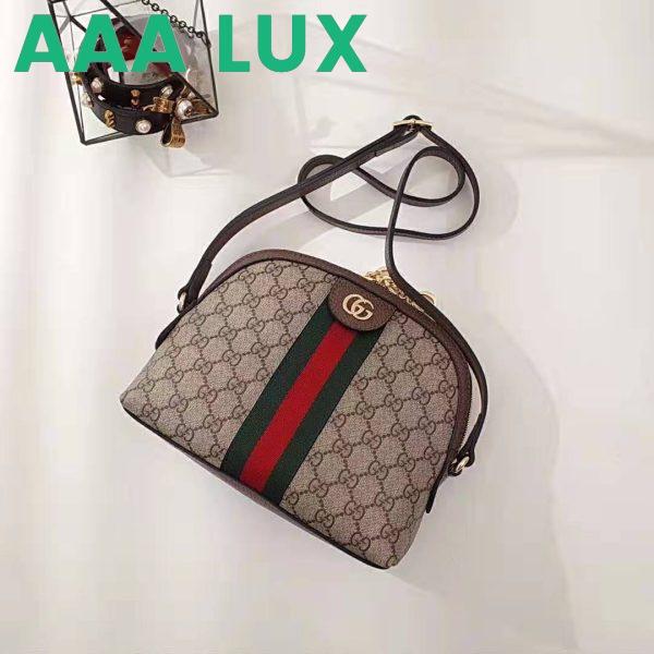 Replica Gucci GG Women Ophidia GG Small Shoulder Bag in Beige GG Supreme Canvas 3