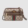 Replica Gucci GG Women Ophidia GG Small Shoulder Bag in Beige/Ebony GG Supreme Canvas 13