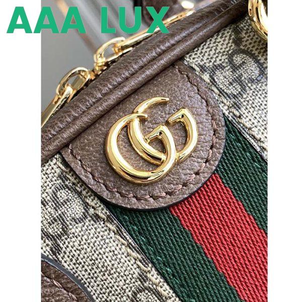 Replica Gucci GG Women Ophidia Mini GG Top Handle Bag Beige Ebony Supreme 8