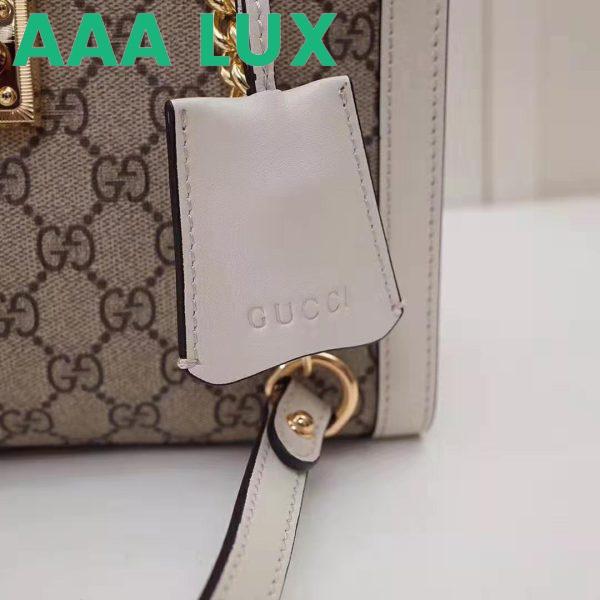 Replica Gucci GG Women Padlock GG Small Shoulder Bag in Beige/Ebony GG Supreme Canvas 10