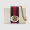 Replica Gucci GG Women Quilted Leather Small Shoulder Bag with Green and Red Web 4