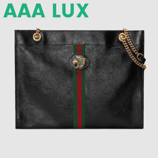 Replica Gucci GG Women Rajah Large Tote Bag in Cerise Leather 4