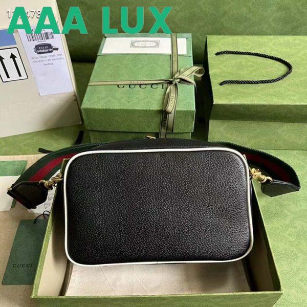 Replica Gucci Unisex Adidas x Gucci Small Shoulder Bag Black Leather Interlocking G 4