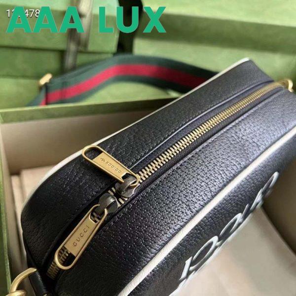 Replica Gucci Unisex Adidas x Gucci Small Shoulder Bag Black Leather Interlocking G 9