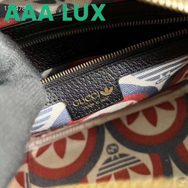 Replica Gucci Unisex Adidas x Gucci Small Shoulder Bag Black Leather Interlocking G 11