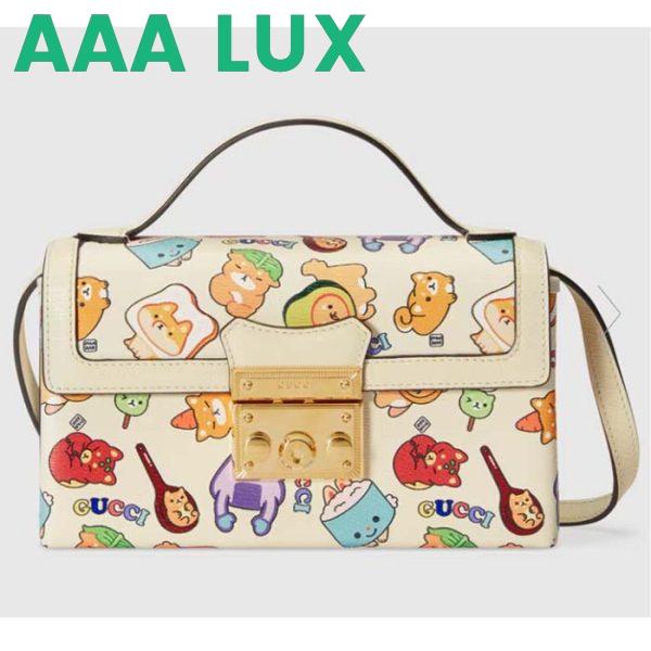 Replica Gucci Unisex Animal Print Mini Bag Beige Ebony GG Supreme Canvas 2