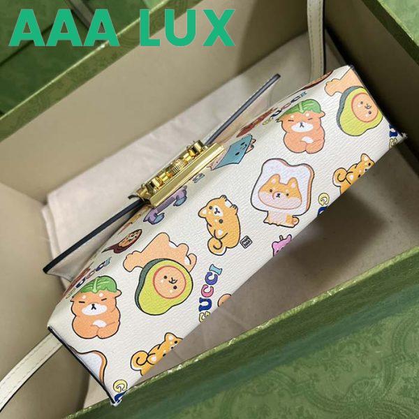 Replica Gucci Unisex Animal Print Mini Bag Beige Ebony GG Supreme Canvas 10