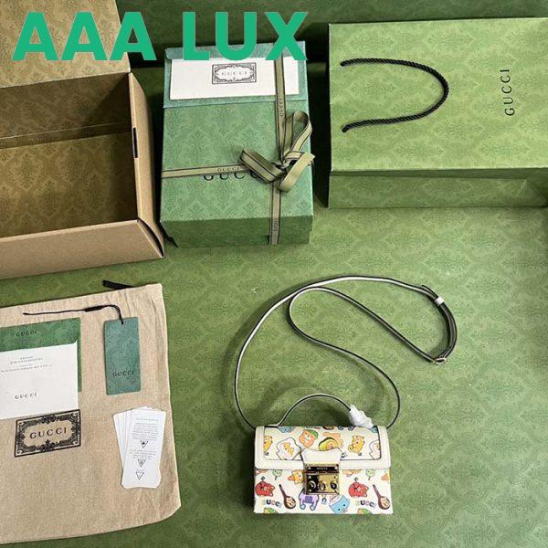 Replica Gucci Unisex Animal Print Mini Bag Beige Ebony GG Supreme Canvas 11