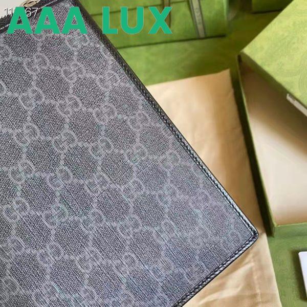 Replica Gucci Unisex Beauty Case Interlocking G Black GG Supreme Canvas 6