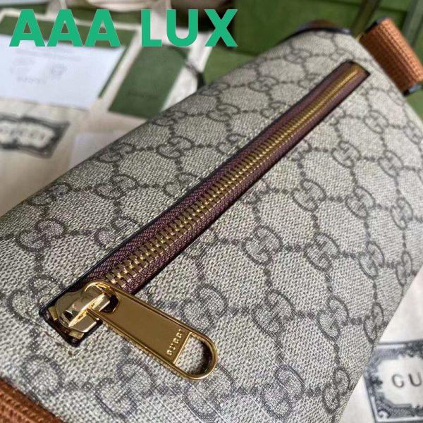 Replica Gucci Unisex Belt bag Interlocking G Beige Ebony GG Supreme Canvas 9