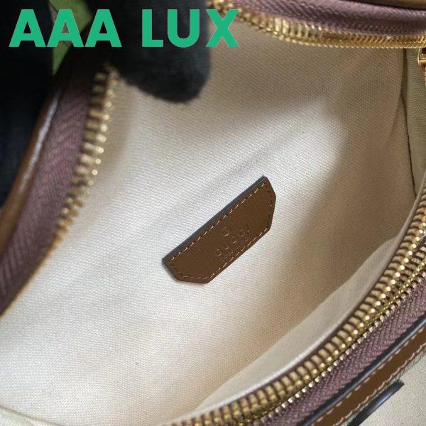 Replica Gucci Unisex Belt bag Interlocking G Beige Ebony GG Supreme Canvas 10