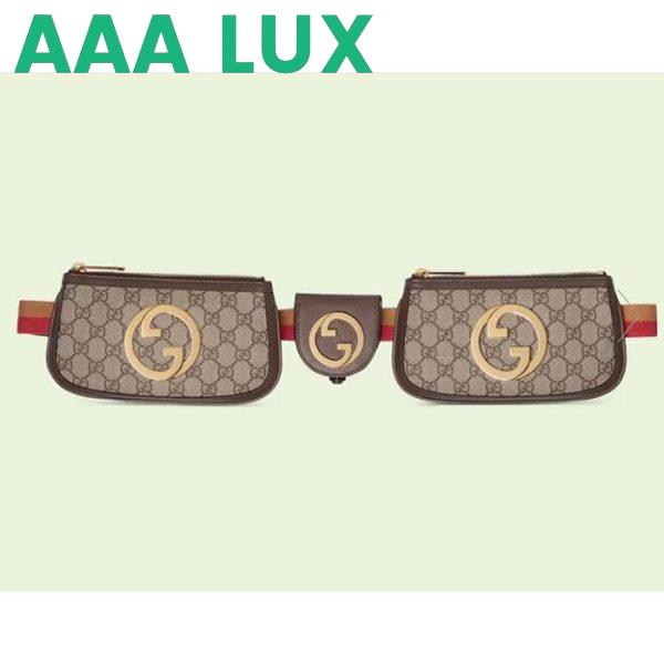 Replica Gucci Unisex Blondie Mini Belt Bag Beige Ebony GG Supreme Canvas 2