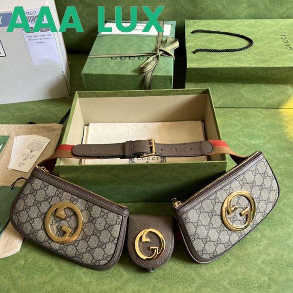 Replica Gucci Unisex Blondie Mini Belt Bag Beige Ebony GG Supreme Canvas 3