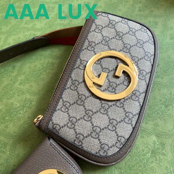 Replica Gucci Unisex Blondie Mini Belt Bag Beige Ebony GG Supreme Canvas 7