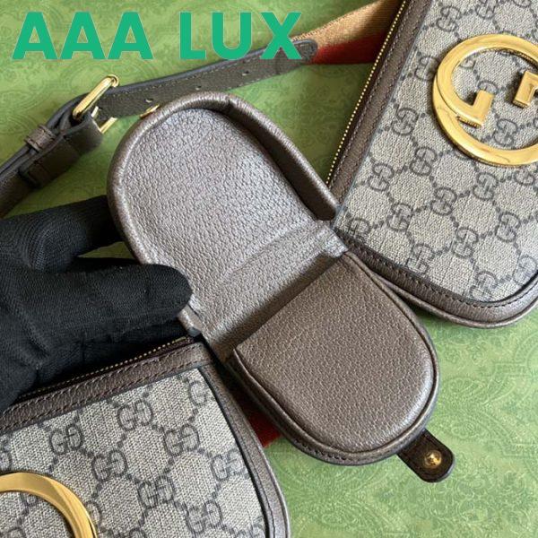 Replica Gucci Unisex Blondie Mini Belt Bag Beige Ebony GG Supreme Canvas 9