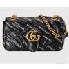 Replica Gucci GG Women Small Top Handle Bag with Bamboo Black Leather 13