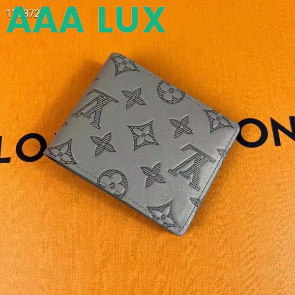 Replica Louis Vuitton LV Unisex Multiple Wallet Anthracite Gray Monogram Shadow Calf Leather 4
