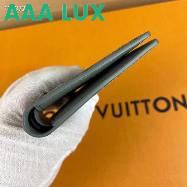 Replica Louis Vuitton LV Unisex Multiple Wallet Anthracite Gray Monogram Shadow Calf Leather 7