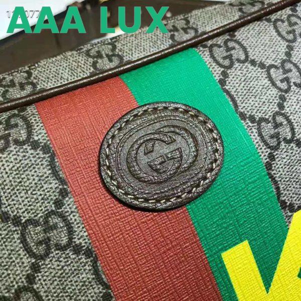Replica Gucci Unisex ‘Fake/Not’ Print Belt Bag Beige and Ebony GG Supreme Canvas 8