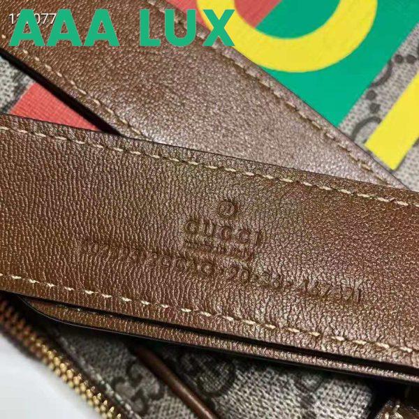 Replica Gucci Unisex ‘Fake/Not’ Print Belt Bag Beige and Ebony GG Supreme Canvas 10