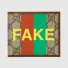 Replica Gucci Unisex ‘Fake/Not’ Print Belt Bag Beige and Ebony GG Supreme Canvas 13