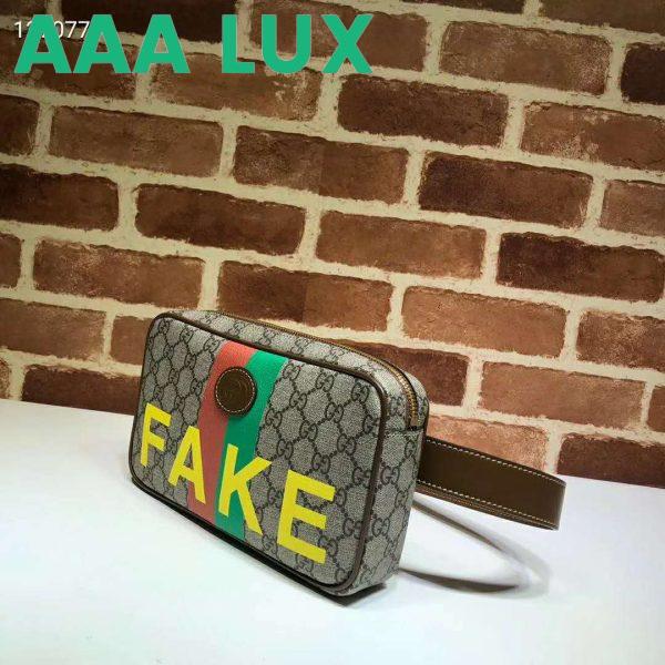Replica Gucci Unisex ‘Fake/Not’ Print Cosmetic Case GG Supreme Canvas 5