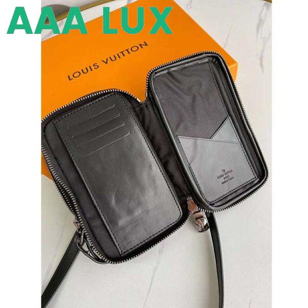 Replica Louis Vuitton LV Unisex Double Phone Pouch Monogram Eclipse Canvas 8