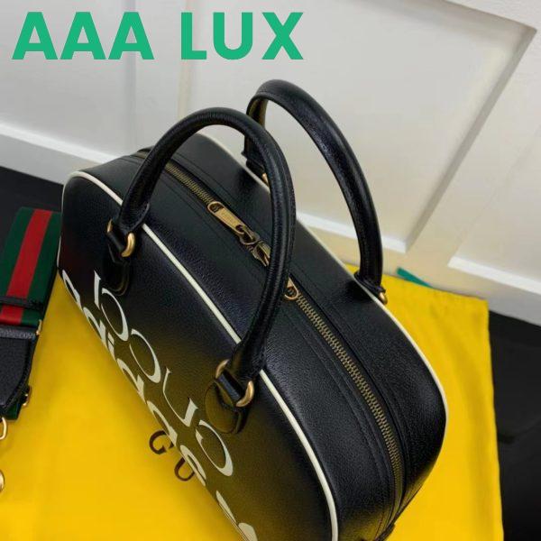 Replica Gucci Unisex Adidas x Gucci Large Duffle Bag Black Leather Interlocking G 6