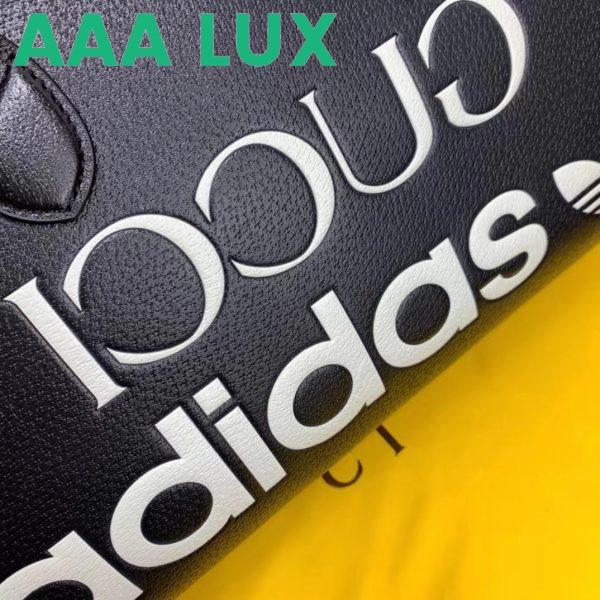 Replica Gucci Unisex Adidas x Gucci Large Duffle Bag Black Leather Interlocking G 7
