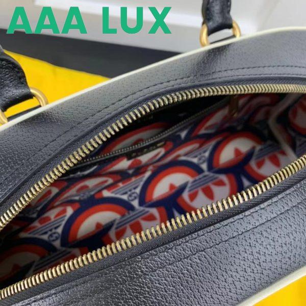 Replica Gucci Unisex Adidas x Gucci Large Duffle Bag Black Leather Interlocking G 9