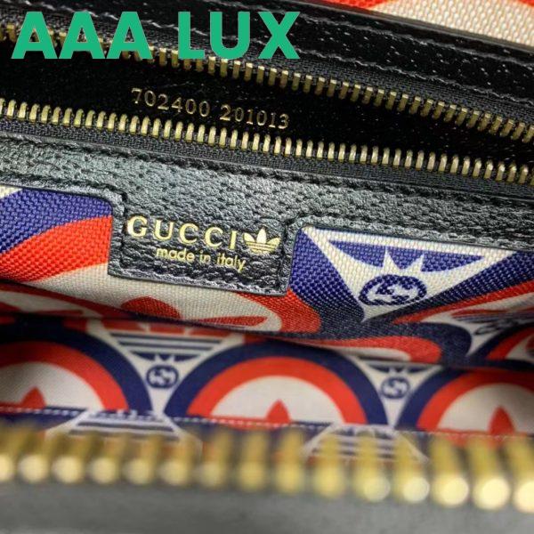 Replica Gucci Unisex Adidas x Gucci Large Duffle Bag Black Leather Interlocking G 10