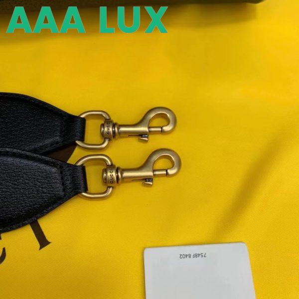 Replica Gucci Unisex Adidas x Gucci Large Duffle Bag Black Leather Interlocking G 11