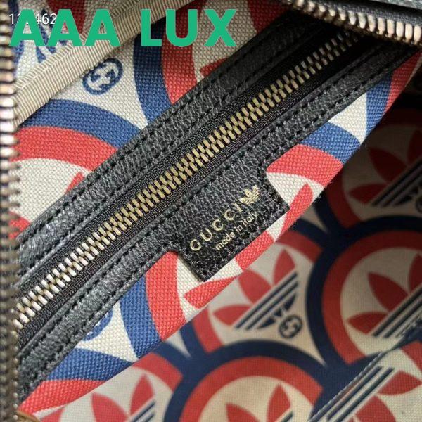 Replica Gucci Unisex Adidas x Gucci Mini Duffle Bag Black Leather Interlocking G 10