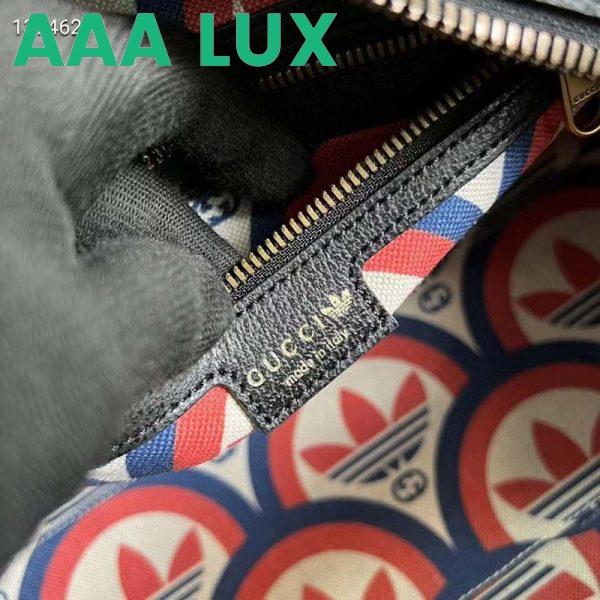 Replica Gucci Unisex Adidas x Gucci Mini Duffle Bag Black Leather Interlocking G 11