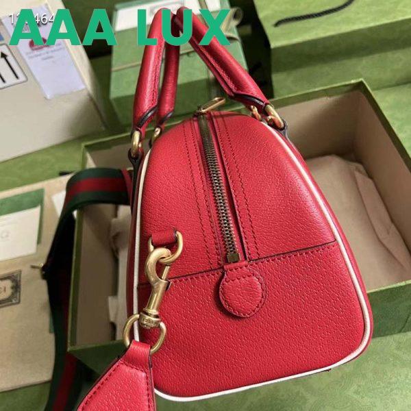 Replica Gucci Unisex Adidas x Gucci Mini Duffle Bag Red Leather Interlocking G 6