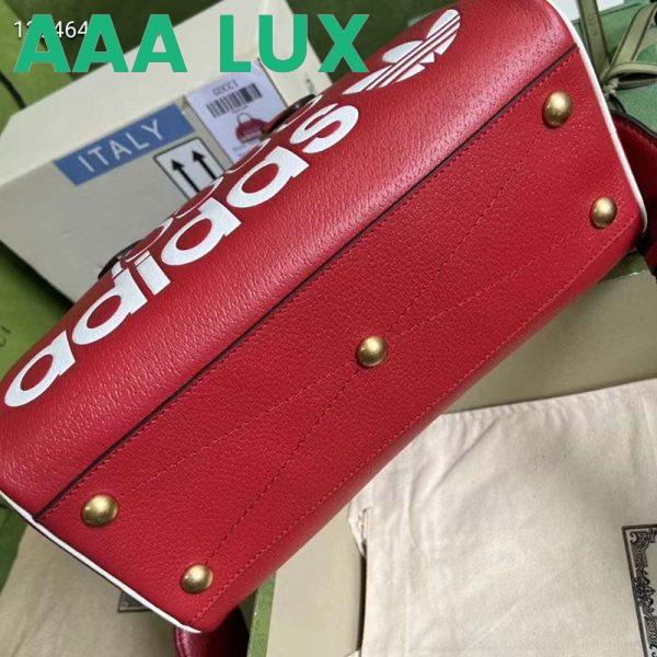 Replica Gucci Unisex Adidas x Gucci Mini Duffle Bag Red Leather Interlocking G 9
