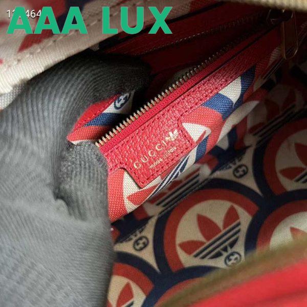Replica Gucci Unisex Adidas x Gucci Mini Duffle Bag Red Leather Interlocking G 11
