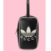 Replica Gucci Unisex Adidas x Gucci Mini Duffle Bag Red Leather Interlocking G 13