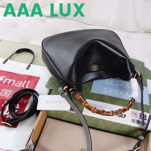 Replica Gucci Unisex Diana Medium Shoulder Bag Black Leather Double G 6