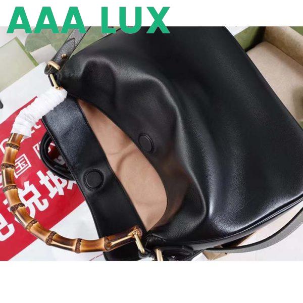 Replica Gucci Unisex Diana Medium Shoulder Bag Black Leather Double G 7