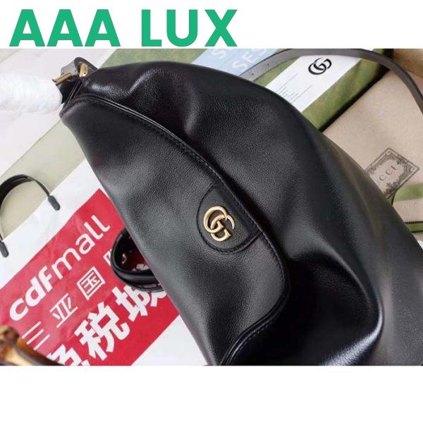 Replica Gucci Unisex Diana Medium Shoulder Bag Black Leather Double G 8
