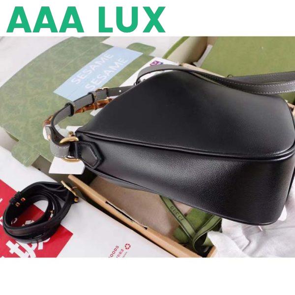 Replica Gucci Unisex Diana Medium Shoulder Bag Black Leather Double G 9