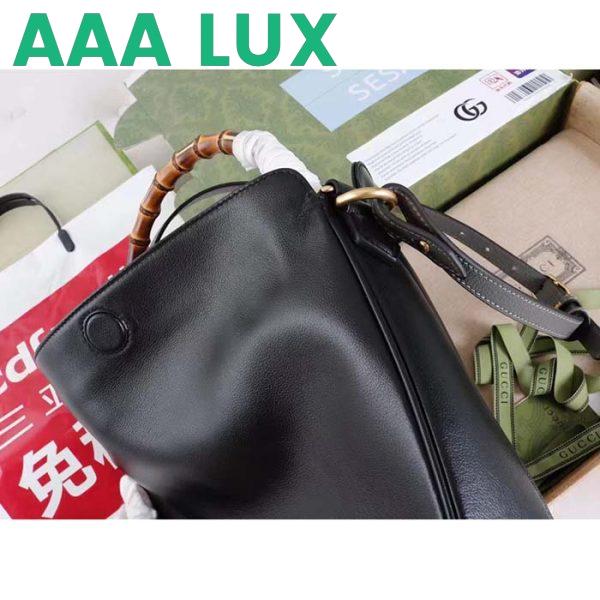 Replica Gucci Unisex Diana Medium Shoulder Bag Black Leather Double G 12