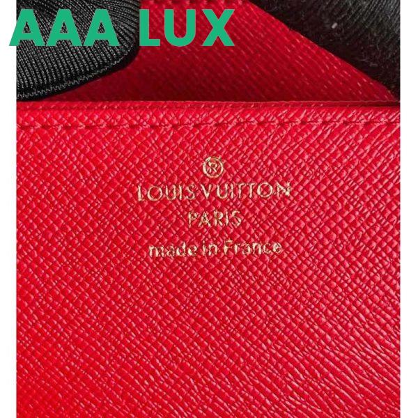 Replica Louis Vuitton LV Unisex Zippy Wallet Red Monogram Coated Canvas Cowhide Leather 8