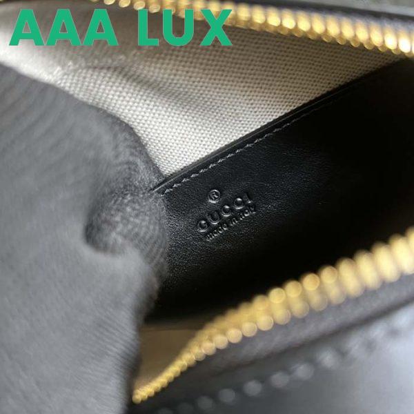 Replica Gucci Unisex Duffle Bag Interlocking G Black GG Supreme Canvas Leather 13