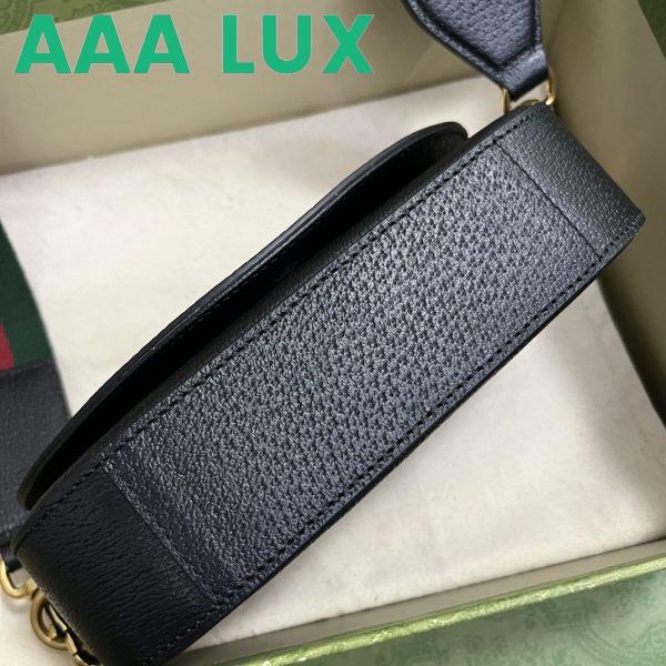 Replica Gucci Unisex GG Adidas x Gucci Mini Bag Black Leather Off White Trefoil Print 9