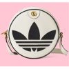 Replica Gucci Unisex GG Adidas x Gucci Ophidia Shoulder Bag White Trefoil Leather Patch
