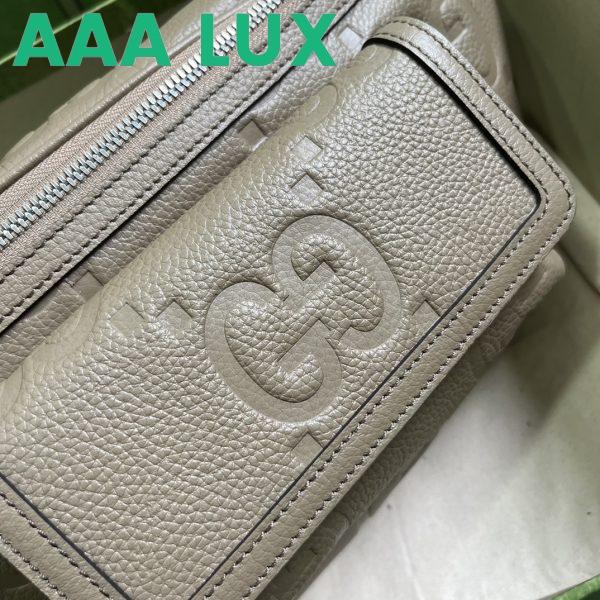 Replica Gucci Unisex GG Jumbo GG Belt Bag Taupe Leather Zip Closure 9
