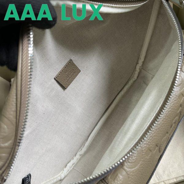 Replica Gucci Unisex GG Jumbo GG Belt Bag Taupe Leather Zip Closure 10