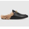 Replica Gucci GG 2015 Re-Edition Women’s Princetown Black Metal-Free Tanned Leather Flat